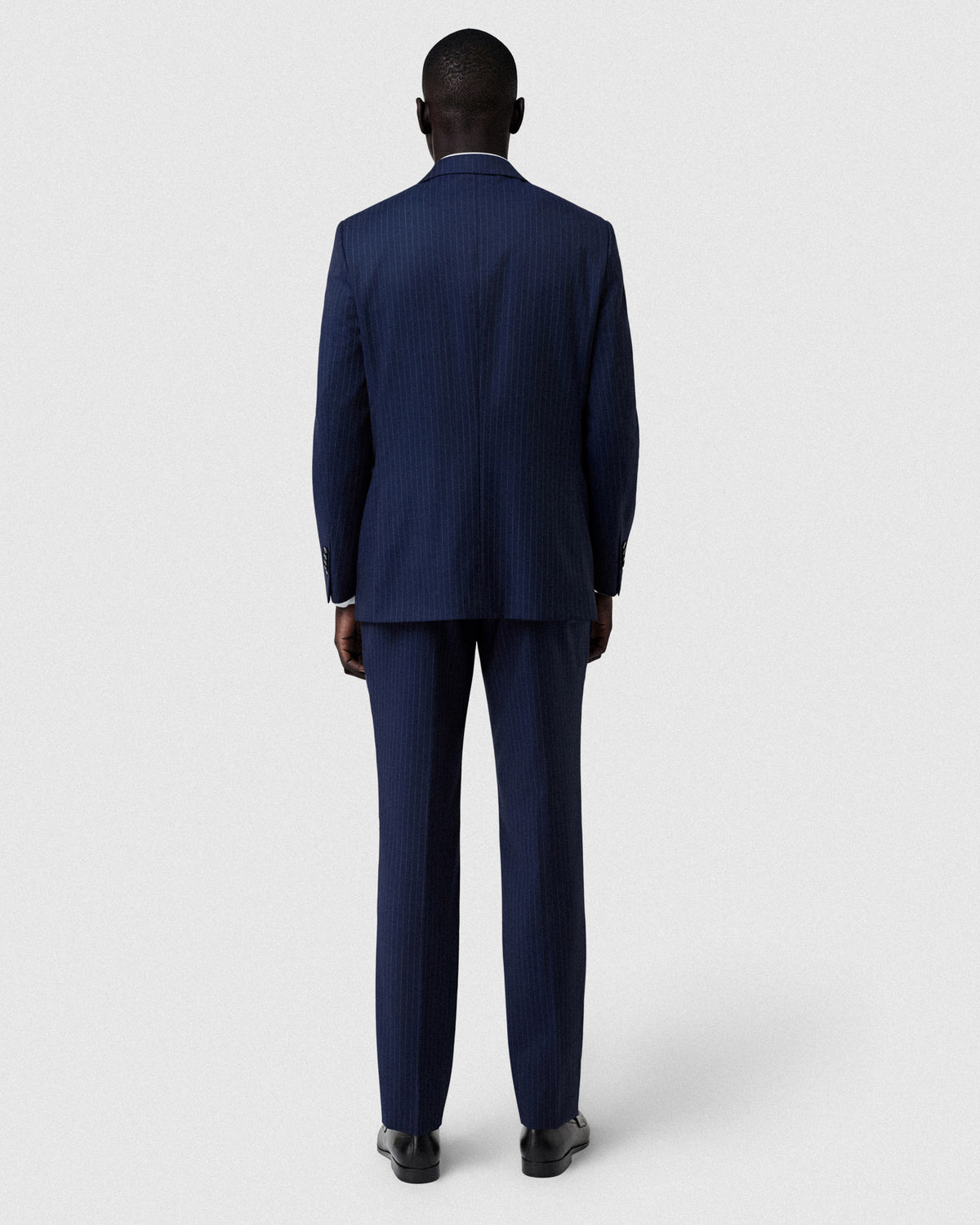 Sacoor Brothers Slim Fit Stripe Pure Wool Suit, Dark Blue