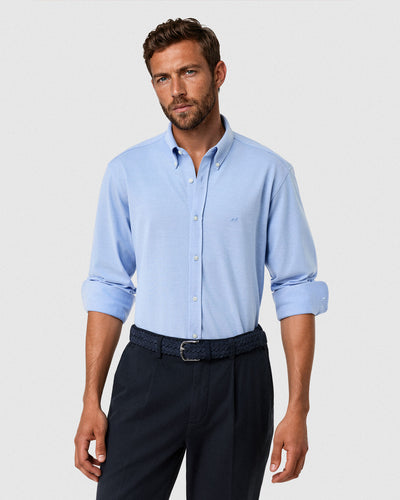 Slim Fit Piqué Sport Button-Down Collar Shirt