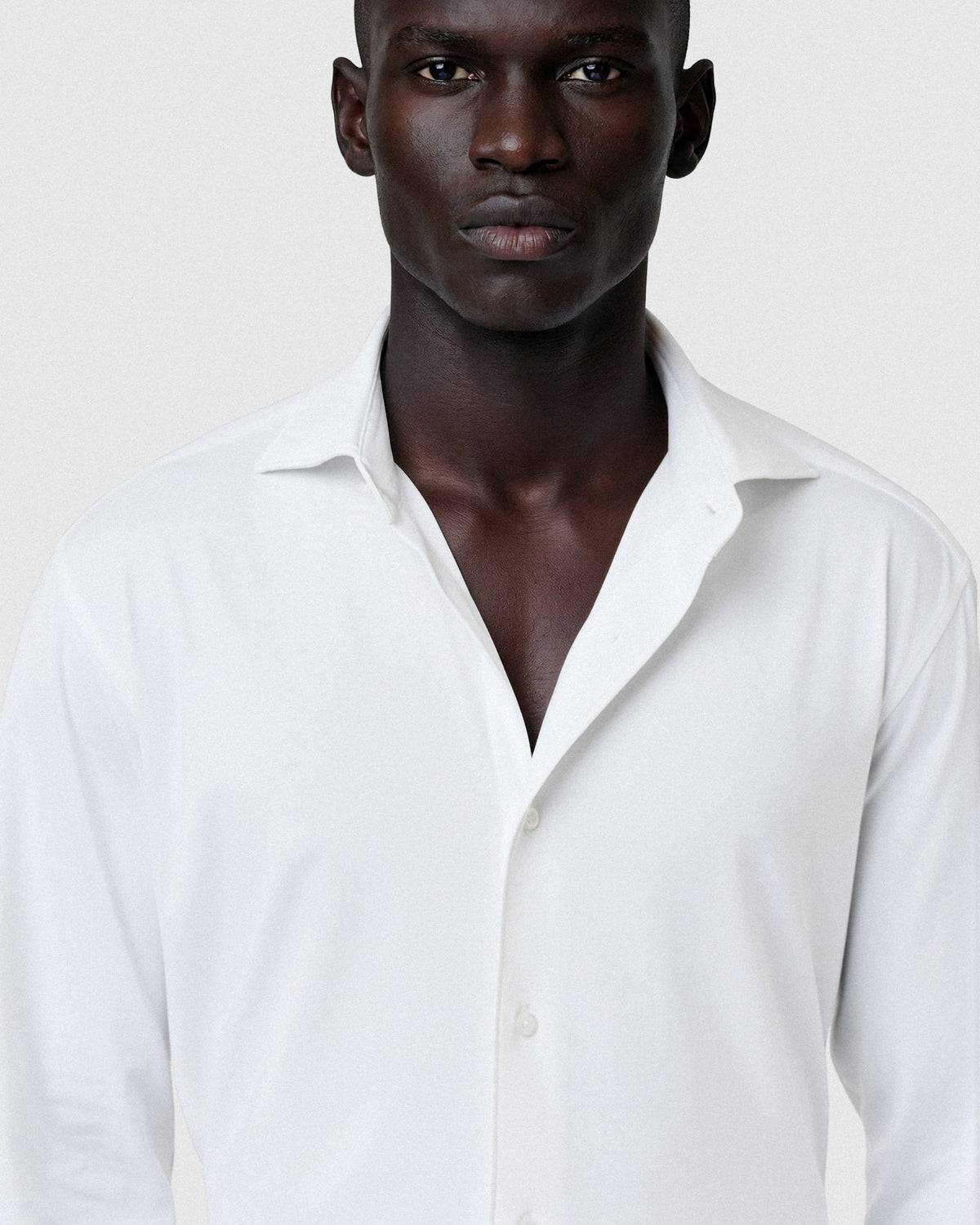 Sacoor Brothers Slim Fit Travel Flex Plain Newport Collar Shirt, White