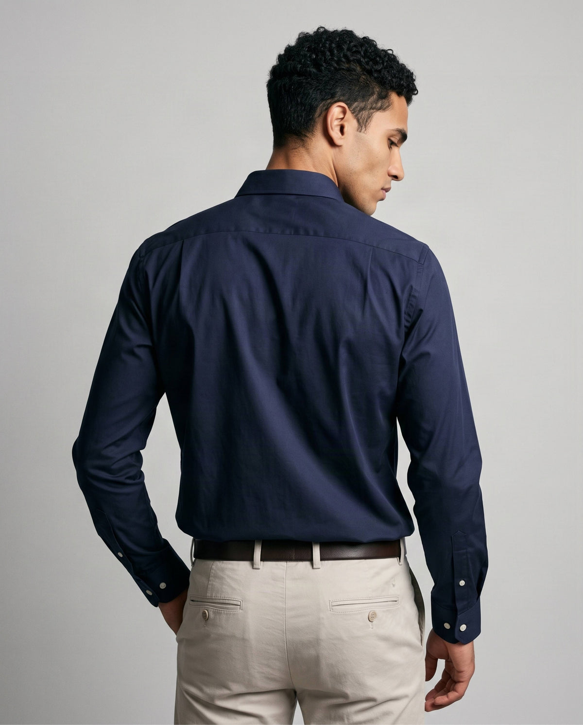 Sacoor Brothers Shirt Classic Man Classic (Regular), Dark Blue