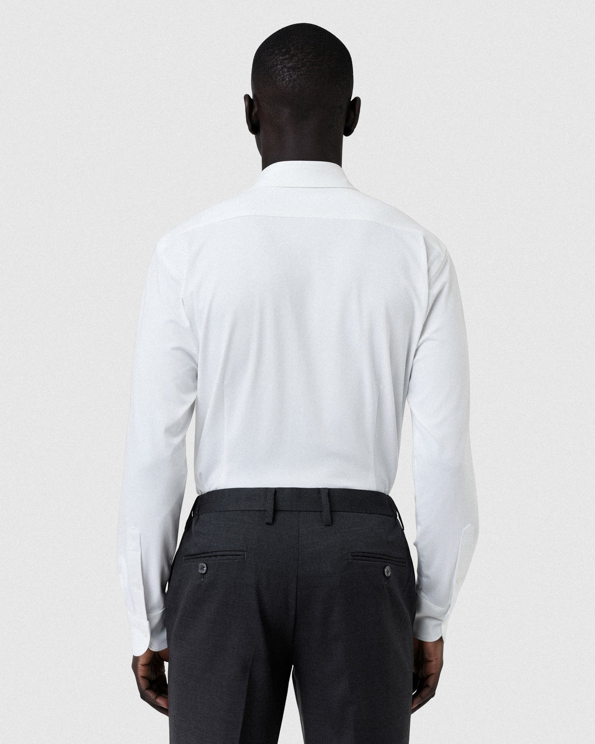 Sacoor Brothers Slim Fit Travel Flex Plain Newport Collar Shirt, White