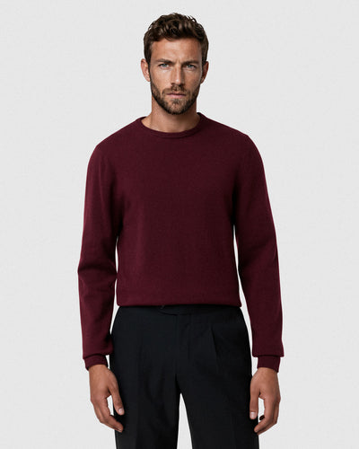 Long-Sleeve V Neck Sweater In Lambswool And Nylon Blend