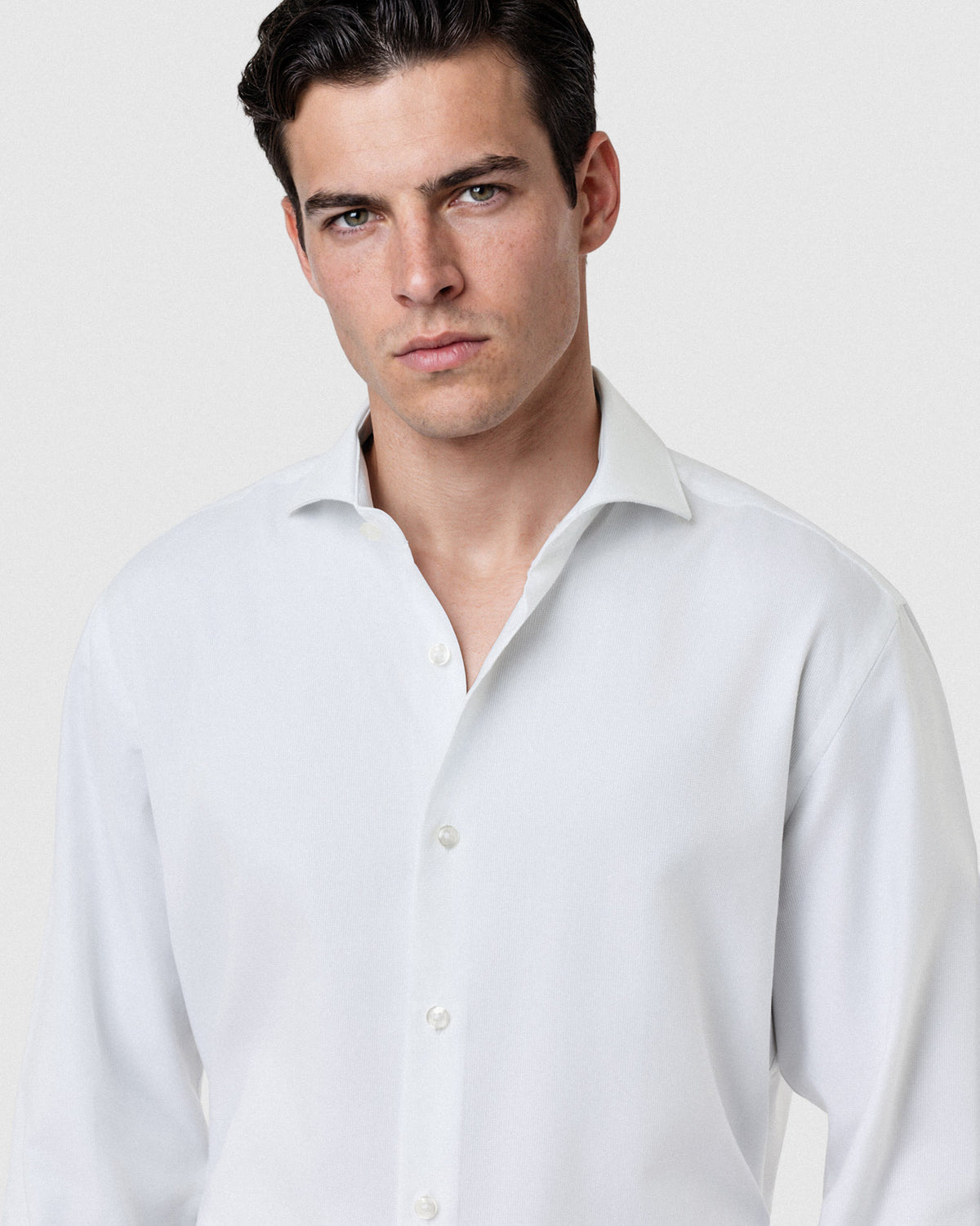 Sacoor Brothers Regular Fit Business Structures Dublin Collar Shirt, White