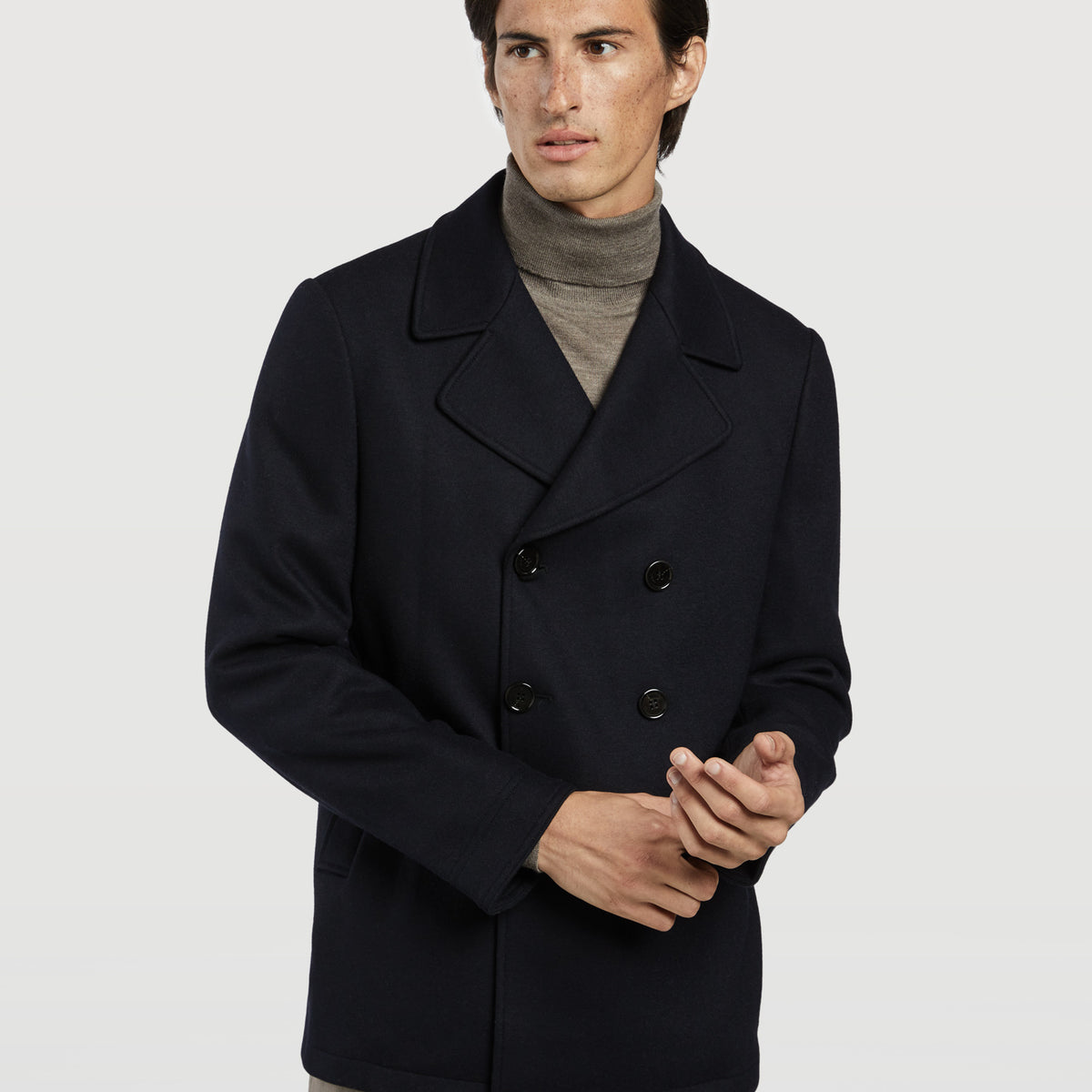 Double breasted peacoat – Sacoor Brothers Malaysia