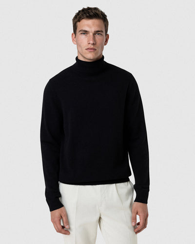 Long-Sleeve Turtleneck Sweater In Lambswool And Nylon Blend