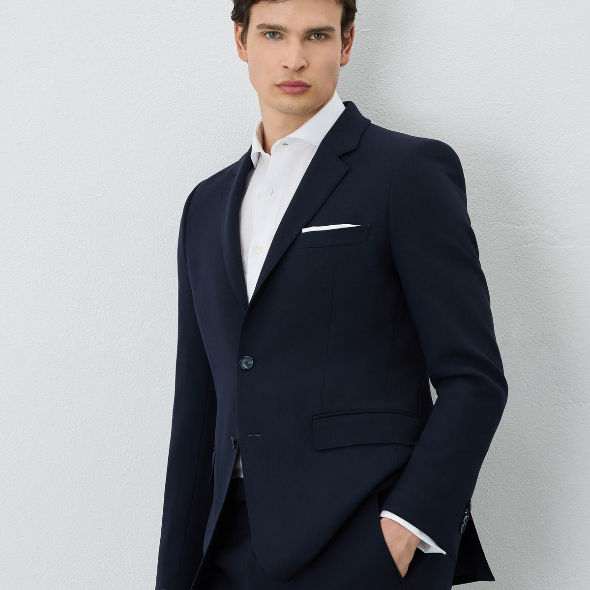 Slim Fit Premium Suit in Wool Blend – Sacoor Brothers Malaysia